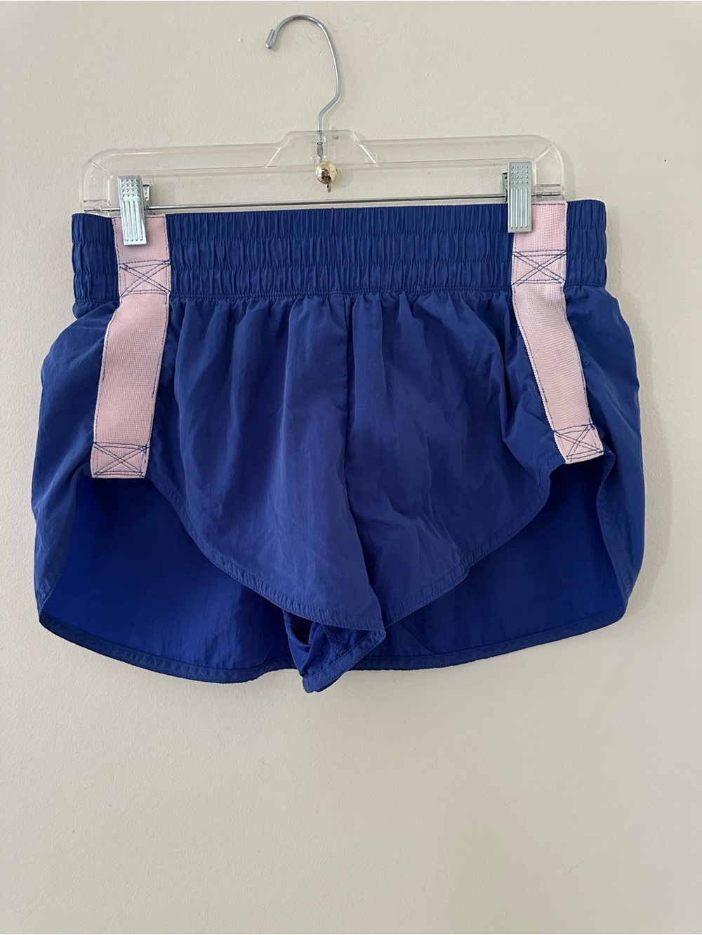 FP Movement by Free People Blue Athletic Shorts with Light Pink Panels - Picture 3 of 7